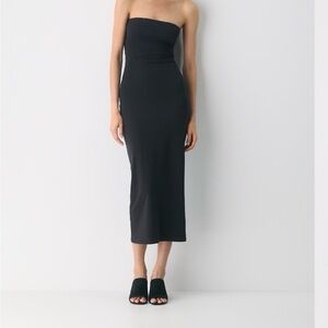Aritzia Black Strapless Contour Dress